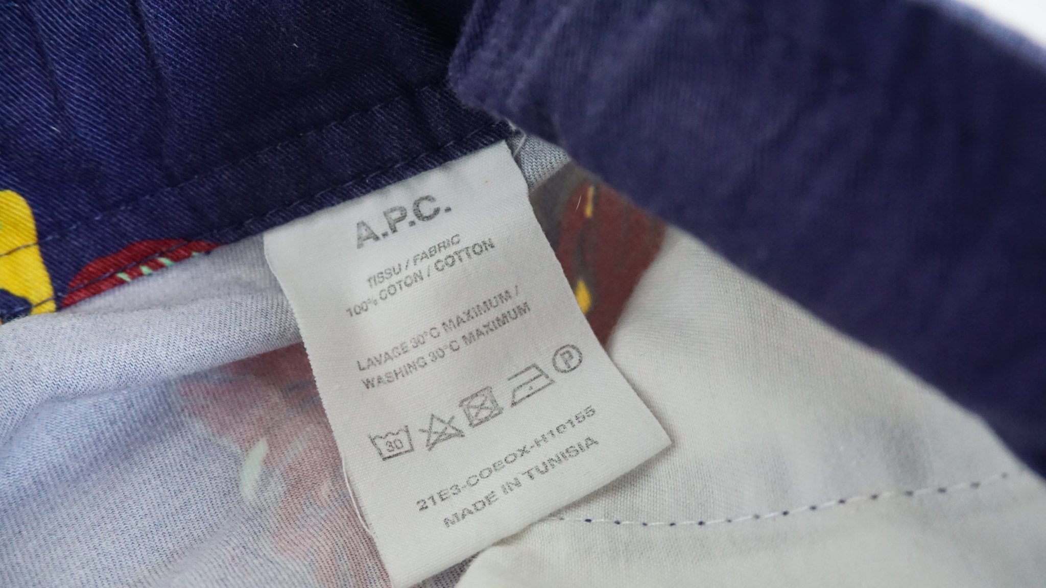 Bermuda bañador A.P.C. de algodón | Pantalon corto - CONEJO BLANCO VINTAGE