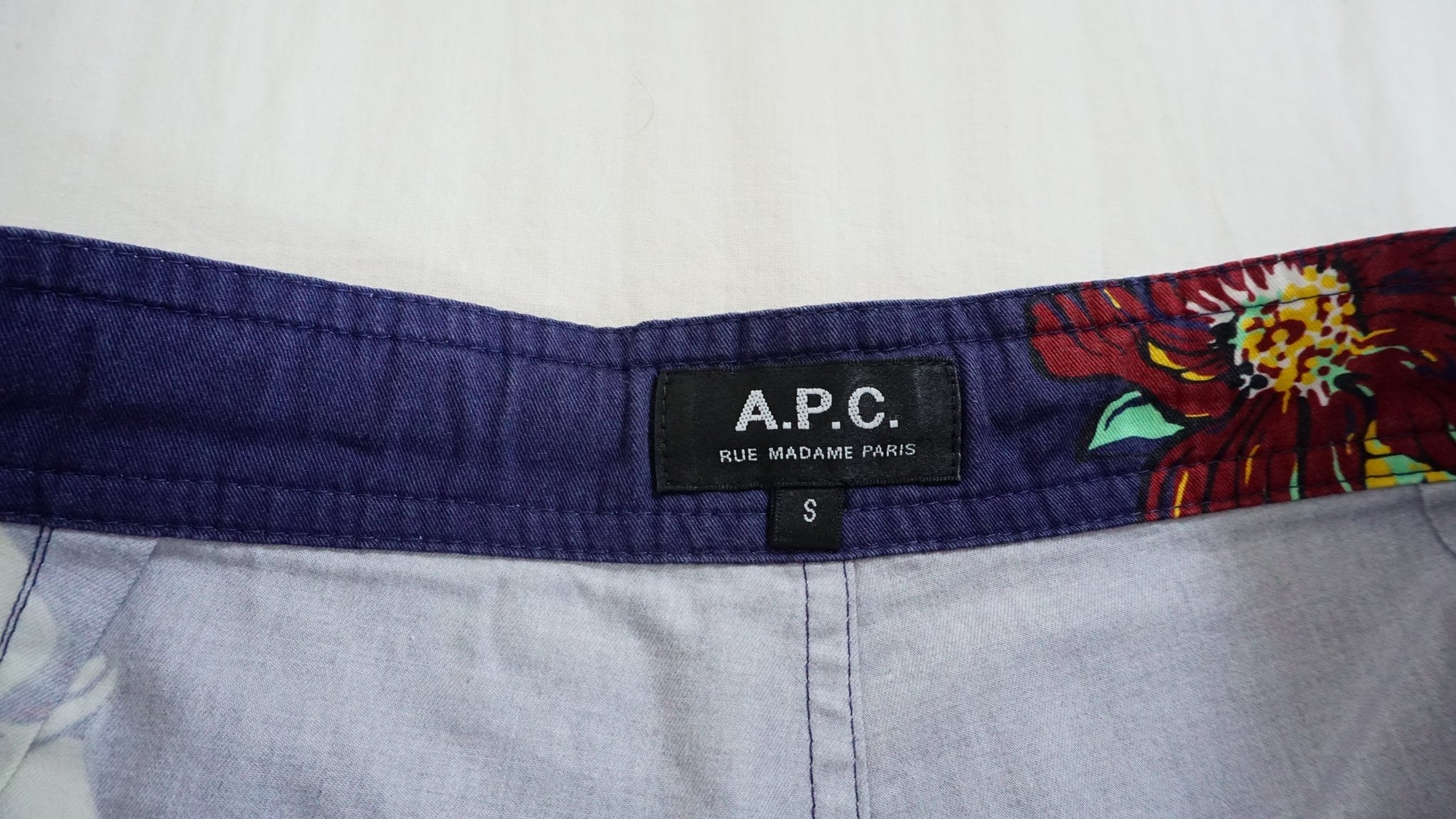 Bermuda bañador A.P.C. de algodón | Pantalon corto - CONEJO BLANCO VINTAGE