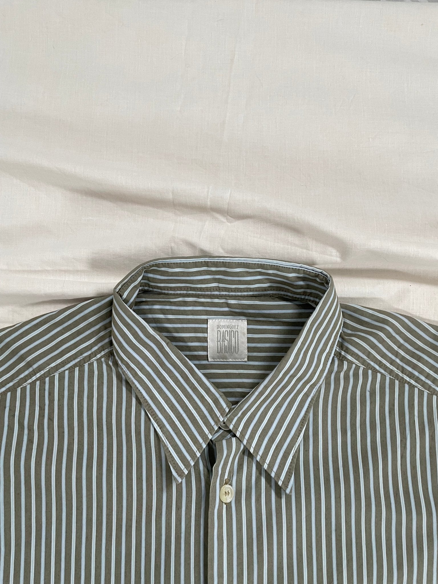 Camisa Adolfo Dominguez marron manga larga - CONEJO BLANCO VINTAGE