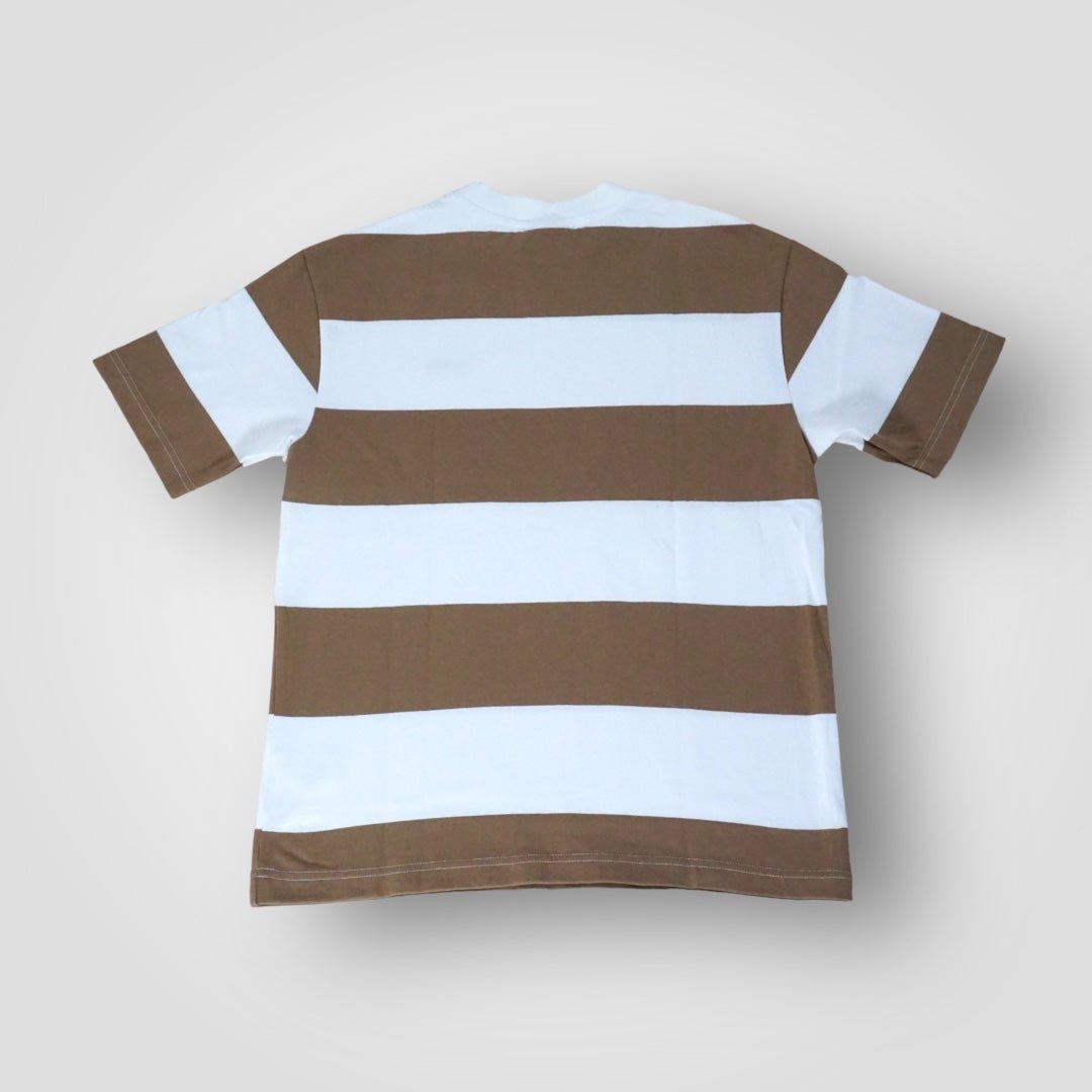 Camiseta a rayas marrón Drole de Monsieur - CONEJO BLANCO VINTAGE