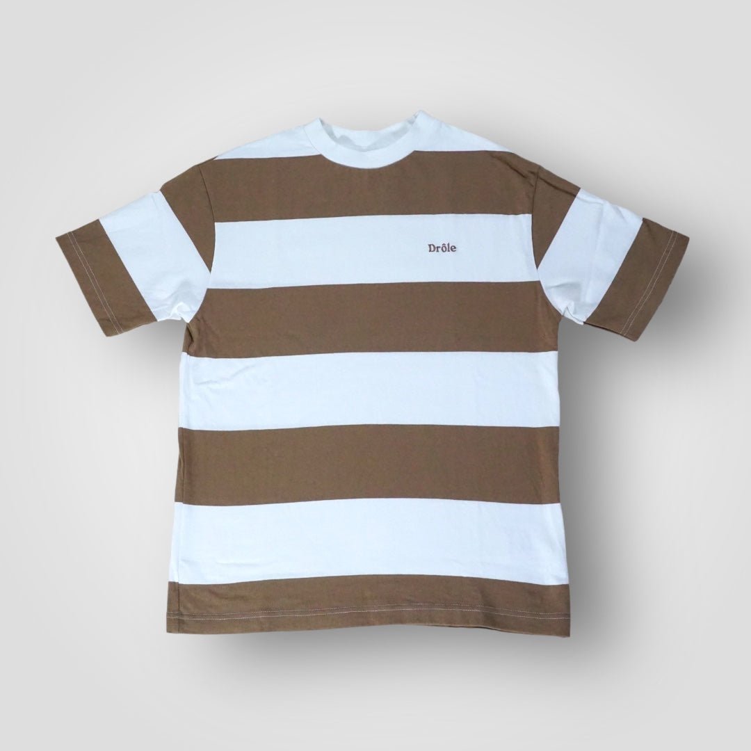 Camiseta a rayas marrón Drole de Monsieur - CONEJO BLANCO VINTAGE