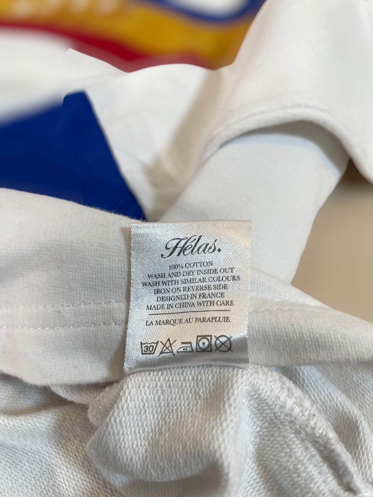 POLO HELAS PARIS MANGA LARGA DE ALGODÓN - CONEJO BLANCO VINTAGE